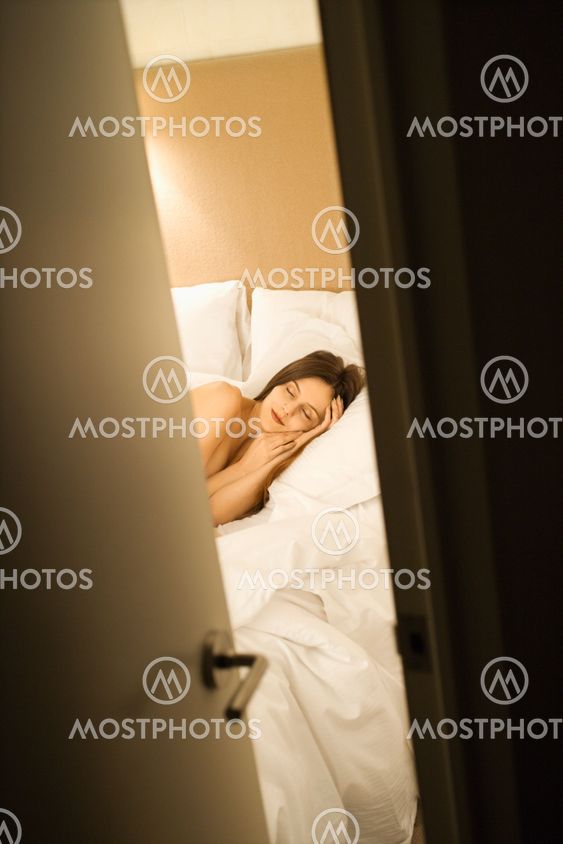 Sleeping woman.