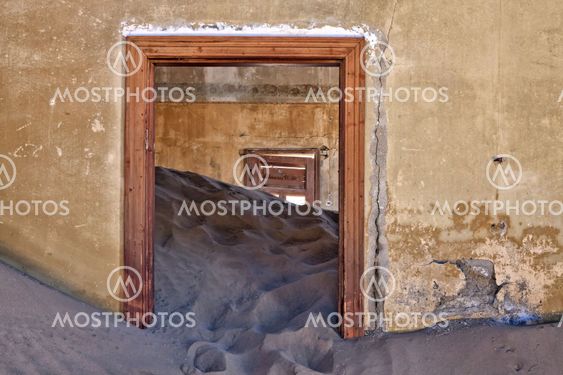 a dune in a house at kolmanskop ghost town near luderitz namibia