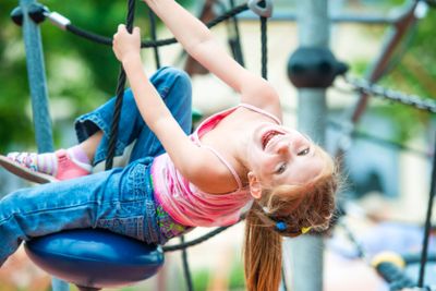little girl on a playground
