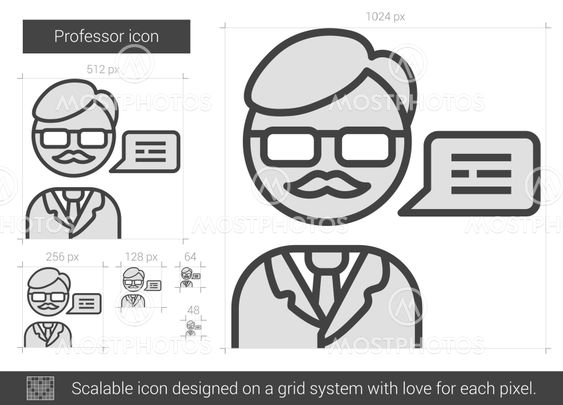 Professor line icon.