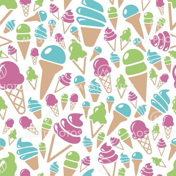 ice cream seamless pattern