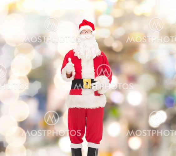 man in costume of santa claus