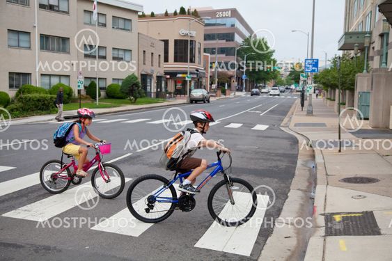 Kids Biking to School