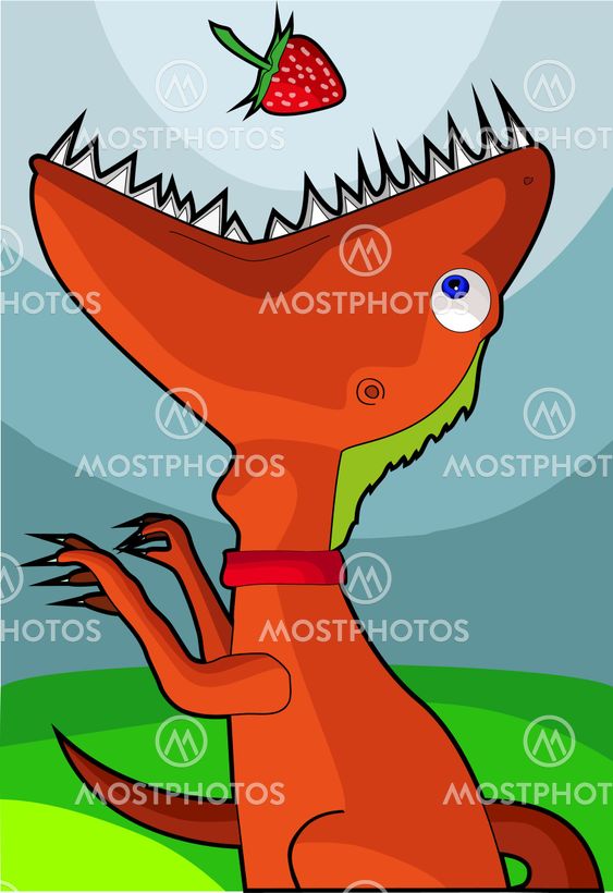Dinosaur eating Rosberry