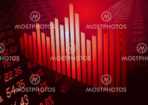 financial figures graph red