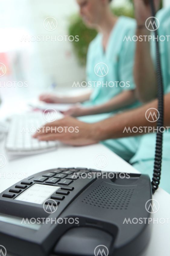 Phone at a nurses station
