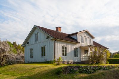 Typical swedish wooden house in Fliseryd, Småland, Sweden