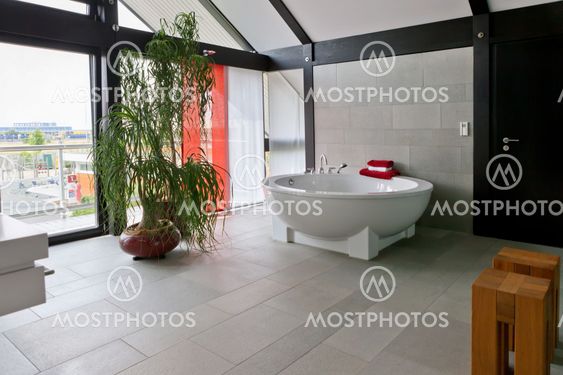 beautiful interior of a modern bathroom