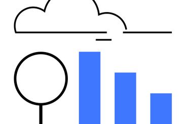 Cloud-based Data Analysis with Magnifying Glass and Bar...