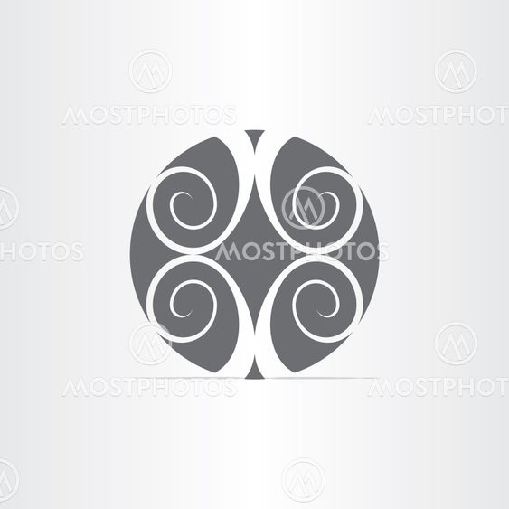 abstract floral circle icon