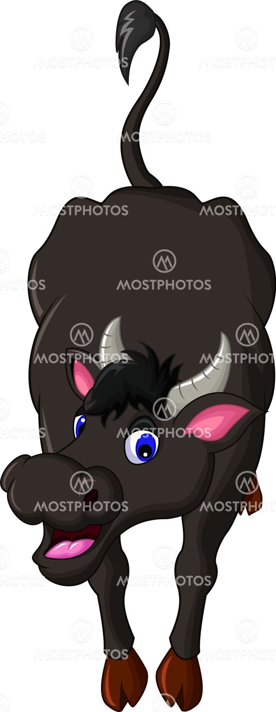 cute buffalo cartoon
