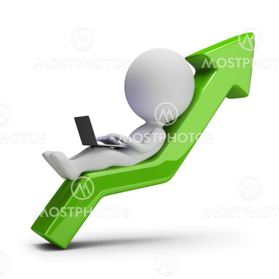 3d small people - successful business