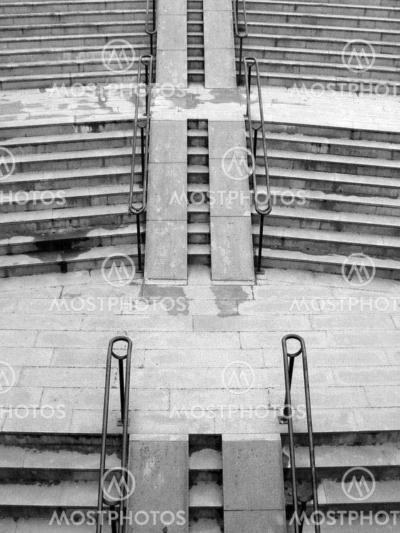 Stairway, black and white