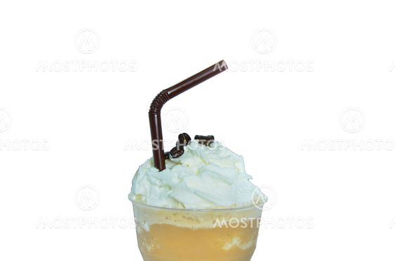 Blended iced coffee.