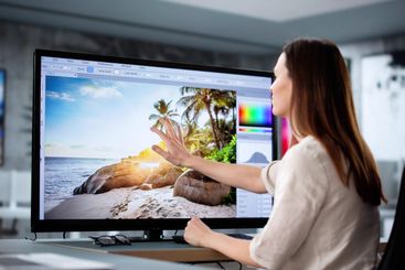 Young female graphic artist