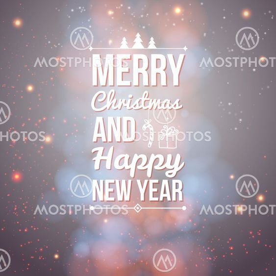 Merry Christmas and Happy new year card.