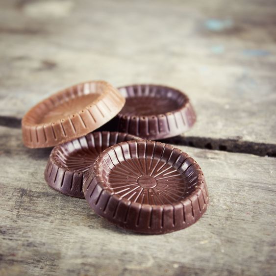 chocolate bar on a wooden table