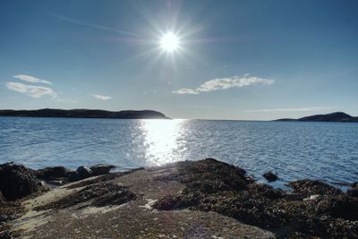 Rocky shores at the sea in sunset light. Natural park...