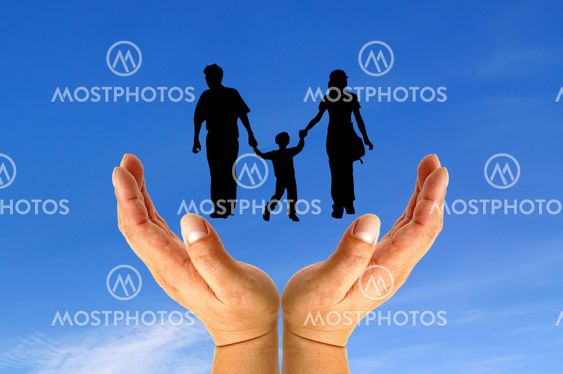 Hand with family