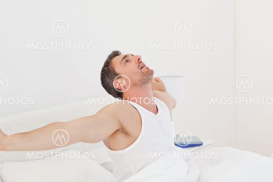 A man waking up