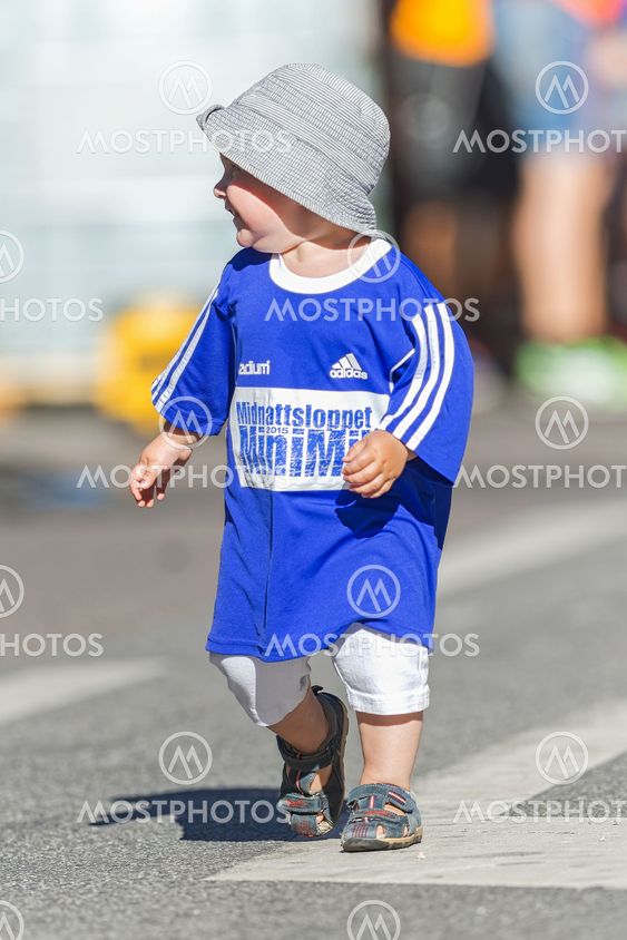 One of the youngest runners this year at the Minimil for...