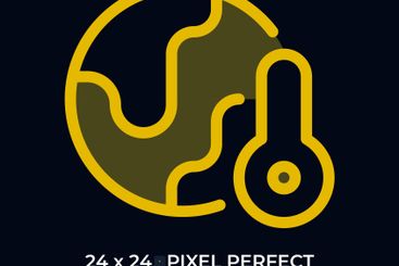 Global warming awareness dark color ui icon