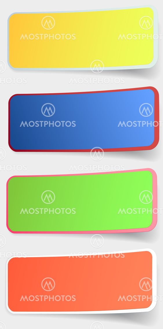Photorealistic stickers with shadows.