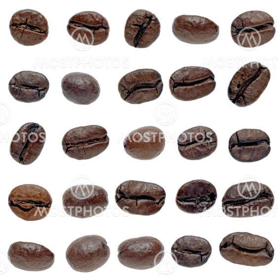 Set of coffee beans