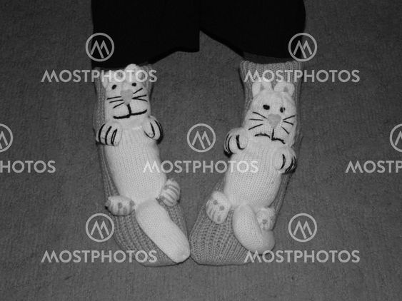funny socks b&w