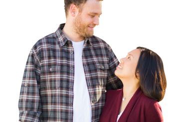 Mixed Race Chinese and Caucasian Couple Portrait...