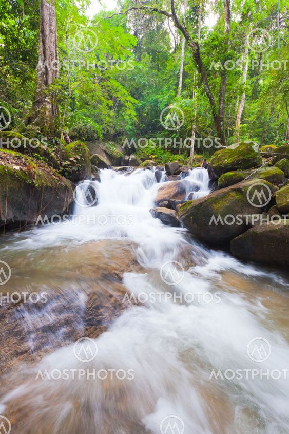 Deep forest Waterfall in Chantaburi, eastern of Thailand