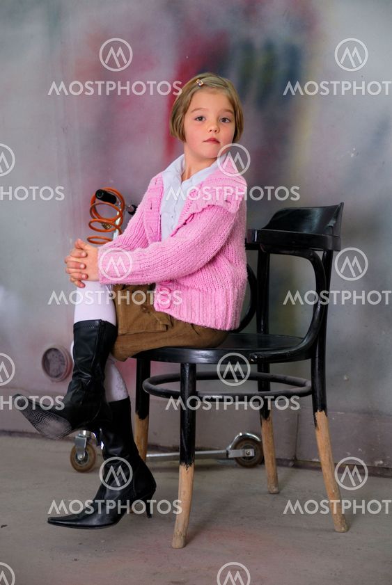 Cute little girl having fun
