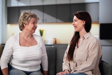 Family Fun Together. Elderly Woman