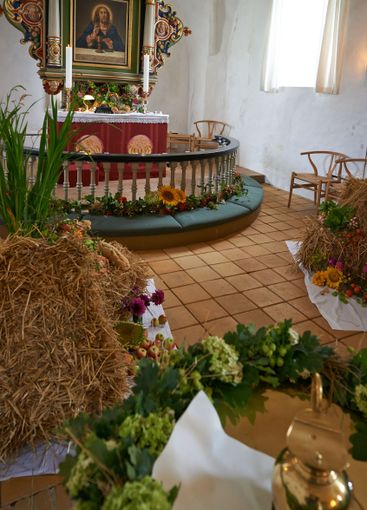 Christian, shrine or altar in church for religion,...