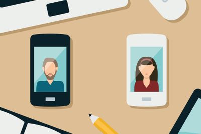 smartphone and equipments on the table