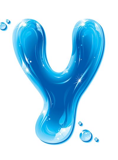 Abc Series Water Liquid Letter Capital Y