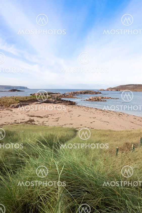beach dunes of a golf course in county Donegal