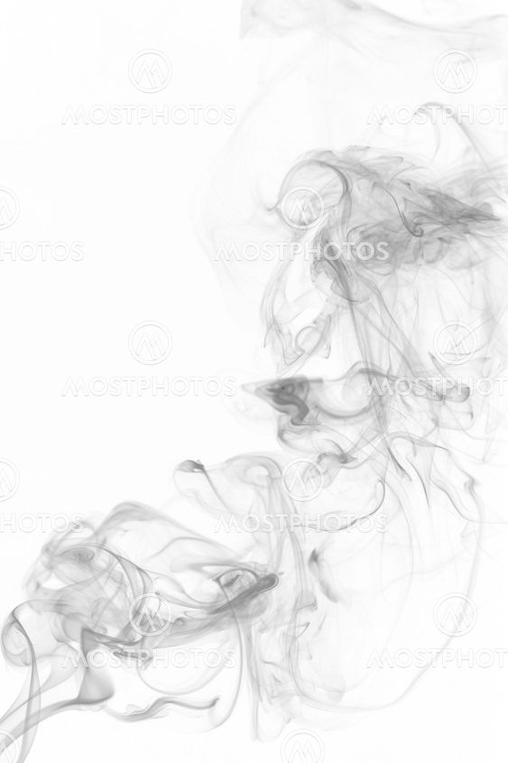 Abstract blue smoke isolated on black