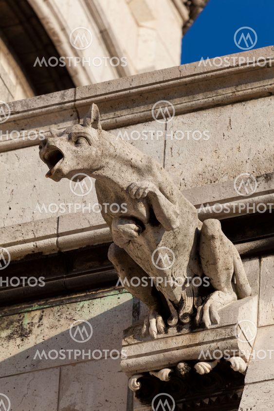 Gargoyle in the Sacre Coeur, Montmarte, Paris, France