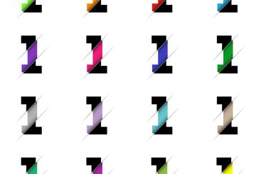 modern number 1 cut style logo. simple icon, template...