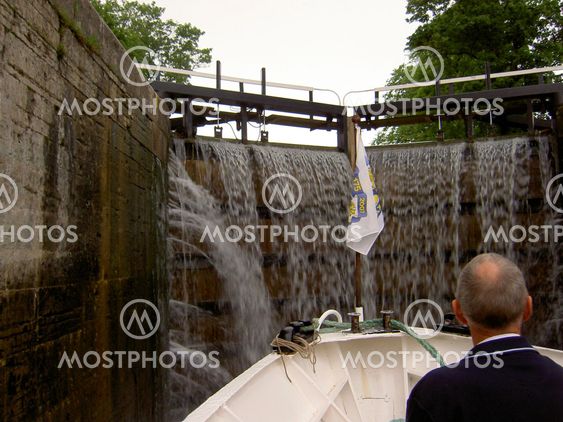 The sluice-gate opening on Göta Canal
