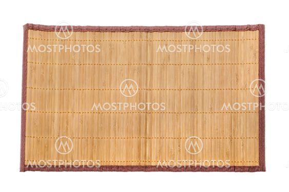 bamboo mat on white background
