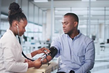 African Man Blood Pressure Hypertension Check
