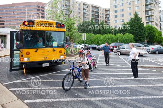 Kids Biking to School