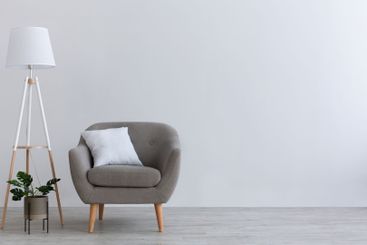 Modern minimal interior of home office, living room or...