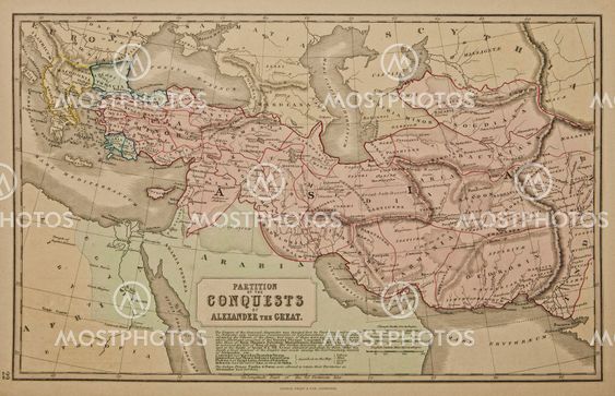 Ancient map of the world . Published by George Philip and son at London 1857 and are not subject to copyright.