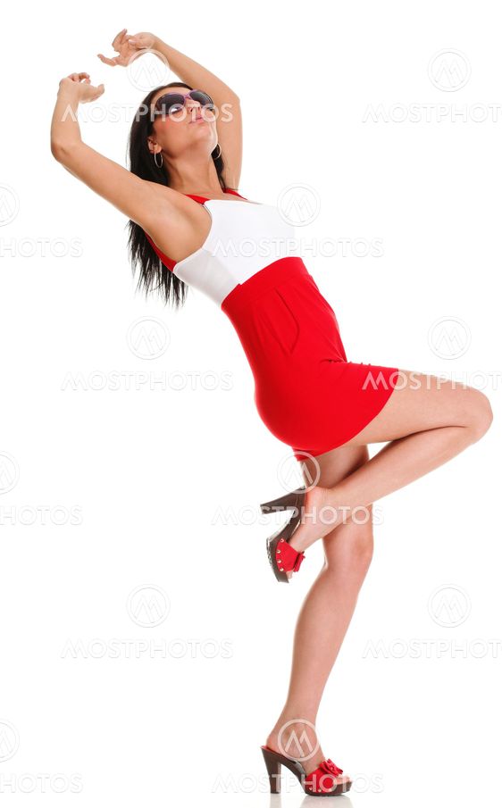 Happy surprised woman Isolated on