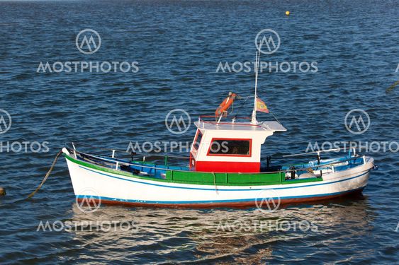 Boat in San Vicente de la Barquera, Cantabria, Spain