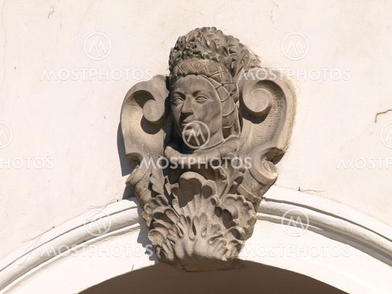 Ornaments on house in Kazimierz Dolny, Poland