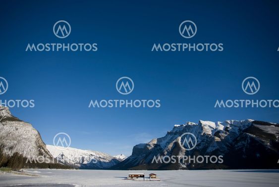 Lake Minnewanka in Winter